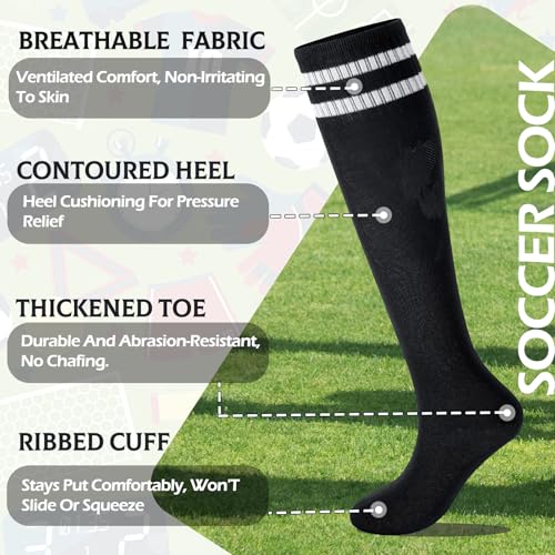 5PCS Kids Soccer Socks with Shin Guards and Shin Sleeves Set for for Age 5-12 Boys Girls Lightweight Soccer Football Equipment - size: Medium