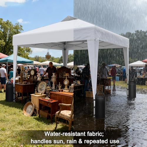 Canopy Weights Sand Bags for Weight Windproof Pop up Canopy Tent -(No Sand)-4 Pack-125LBS - color: Black(4 Pack)