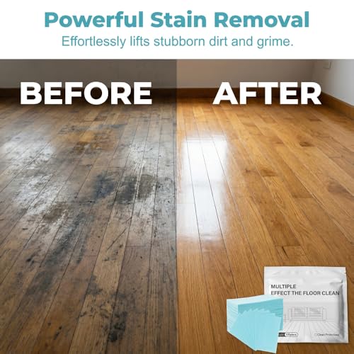 Multi-Surface Floor Cleaner Tablet, Multi-Effect Floor Cleaning Sheets Wood Cleaner Tablets for Mopping Luxury Vinyl Plank Wood Flooring Deep Cleans (Peach & Hibiscus Scent, 30PCS) - color: Peach & Hibiscus Scent
