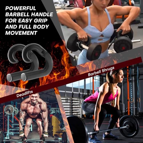 Neutral Grip Pull Up Handles - Heavy Duty Multi-Purpose Handles for Pull Ups & Deadlifts - Ergonomic Workout Handles & Exercise Machine Attachments with Premium Grips - style: 45°hook handle