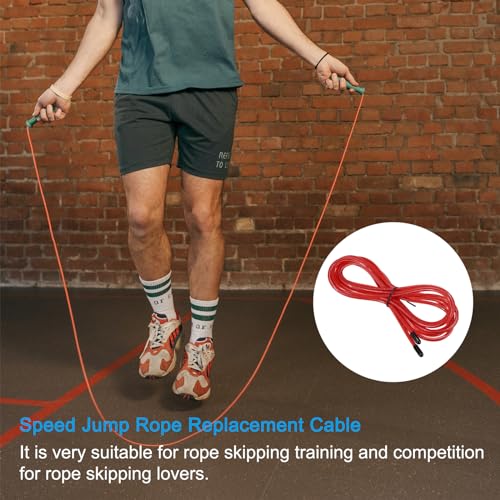 PATIKIL Speed Jump Rope Replacement Cable Professional Skipping Rope Replacement for High-Speed Jump Ropes - color: Red