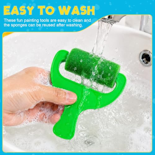 12pcs Sponge Roller Set, Plain and Textured | Foam roller set for DIY, home, and classroom projects, washable and reusable, art craft painting tools