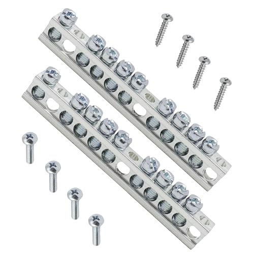 Ground Bar Kit for Square D 2 Pack | 9 Terminal Grounding Bar Compatible with Schneider Electric Load Centers - size: 9 Terminal