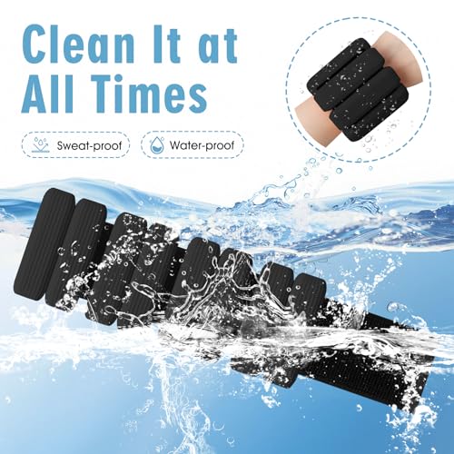 Wrist Weights Set of 2, Wearable Wrist Ankle Weights for Women & Men, Silicone Weighted Bangles Adjustable Arm and Leg Weights for Walking Yoga Pilates Running Dance Gym 2lb - color: Black