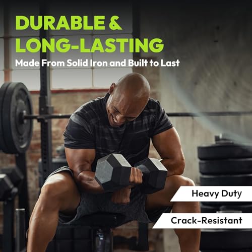 HANDBODE Rubber Coated Hex Dumbbell Set with A-Frame Rack, 100 lb - 600 lb Multiple Options Weight, Hexagon Non-Rolling Shape, Ergonomic Knurled Handle, Home Gym Equipment for Strength Training - style: 260 lb (10, 15, 25, 35, 45 lb) X 2 & Rack