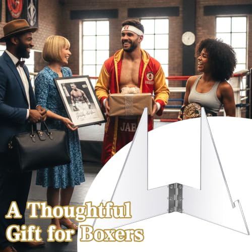 Primst Acrylic Championship Belt Display Stand – Stable Triangle Design, Heavy-Duty & Easy to Assemble, Universal Holder for Wrestling, Taekwondo, Boxing Title Belts