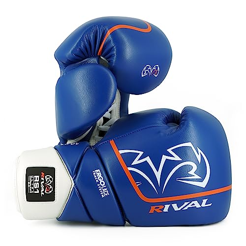 RIVAL Boxing RS1 2.0 Ultra Pro Sparring Gloves, Lace-up Closure - Super-Resistant Microfiber, Soft Inner Lining, and High-Density Padding - color: Blue, size: 16 oz.
