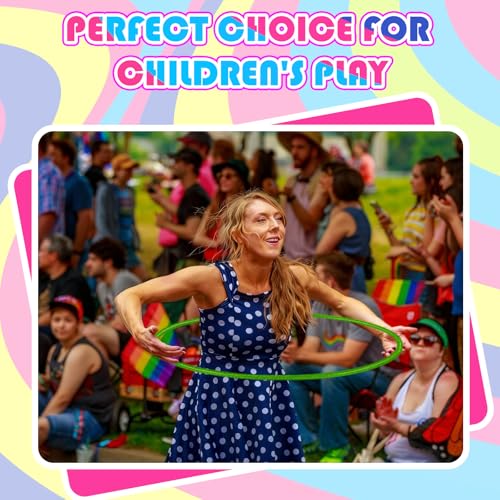 Syhood Glitter Plastic Exercise Hoop Fitness Hoop Adults Exercise Rings Fitness Circles for Party, Sports, Pilates, Playing, Weight Loss Accessories
