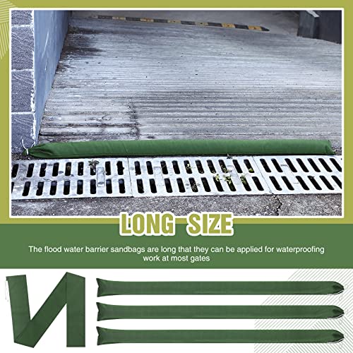 Shappy 5 Pcs 5' x 4.7'' Tube Sand Bags for Flooding Long Sand Bags Thickened Reusable Canvas Flood Protection Sandbag Tube Empty Rain Wind Flood Water Barrier for Door Window Rain Water Control