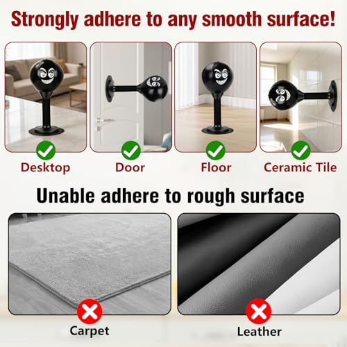 Desktop Punching Bag - Stress Relief, Suction Cup Design for Office Table and Counters, Heavy Duty Stress Relief Ball, Fun Gifts Suitable for All Ages - color: Black