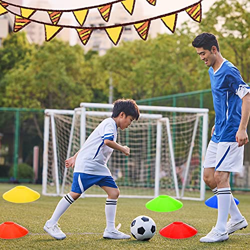 60/30 Pack Soccer Training Cones - Agility Cones with Carry Bag, Sturdy Disc Cones for Sports Training, Soccer, Football, Basketball, Indoor Outdoor Sports, Festive Events, Field Cone Markers - color: Multi-Color-30 Pack