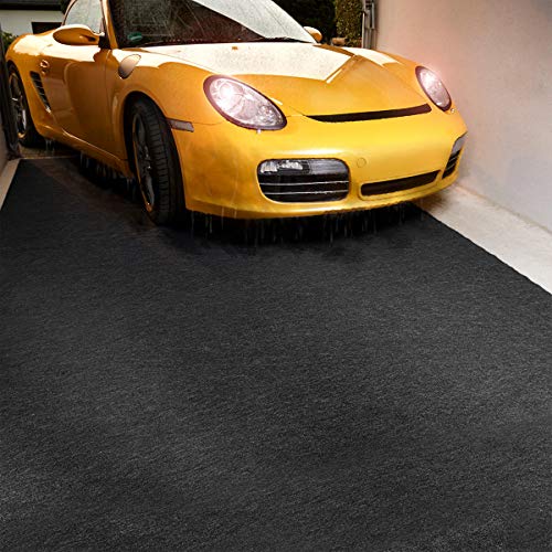 LINLA Premium Absorbent Oil Mat Contains Liquid Garage Floor Mat 8.5'x 6.6', Reusable, Washable, Protects Floor, Driveway Surface, Shop,Parking - size: 6'8" x 8'6" (Rectangular)