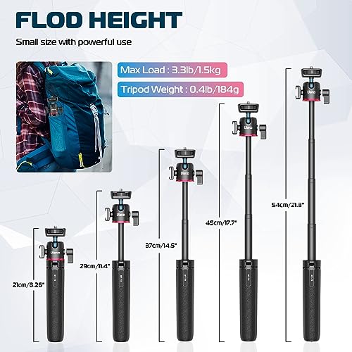 ULANZI MT-73 Extension Pole Tripod, Mini Selfie Stick Tripod Stand Handle Grip for Webcam Canon G7X Mark III Sony ZV-1 RX100 VII A6400 A6600 Cameras Vlogging - color: MT-73 Tripod