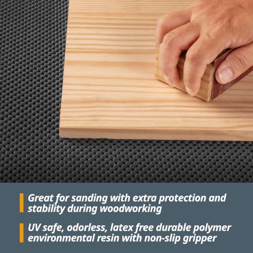 POWERTEC Non Slip Mat Anti Slip Mat, Heavy Duty Grip Mats, 24" x 48" Non Slip Pad Tool Mats for Workshop, Cabinet, Workbench Pad, Nonslip Drawer Shelf Liner, Woodworking Router - 2PK, 71014-P2 - style: 2PK Non Slip Mat