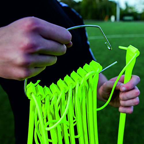 QUICKPLAY Agility Ladder - Adjustable Speed & Footwork Trainer | Flat anti-trip rungs, Change spacing per drill, Sprint & coordination work, Carry bag, Turf, grass or gym, All levels
