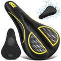 Bike Seat Cushion Gel Padded Bike Seat Cover Extra Soft Comfy for Men Women Comfort,with Peloton Stationary, Exercise, Mountain Bikes, Road & Electric - color: Yellow