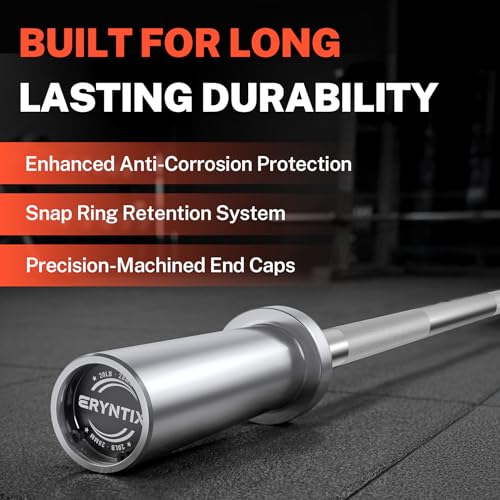 Olympic Barbell Bar Series, 2 Inch Weightlifting Bars, 4FT 6FT 7FT Straight & EZ Curl Options, 190K PSI Steel, Diamond Knurling, Smooth Rotation for Home & Gym Strength Training - color: 4FT Straight