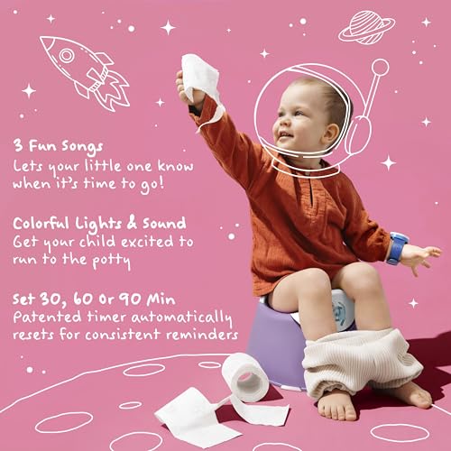 Potty Watch for Kids Potty Training - Potty Training Watch with Battery Replacement Kit - Potty Watch with 3 Fun Flashing Lights and Music - Potty Watch Remind Kids Every 30, 60 or 90 Minutes, Purple - color: Purple, size: Watch + Battery Replacement Kit