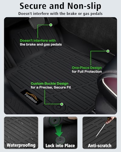 Floor Mats & Cargo Liner Custom for Chevy Equinox 2018-2024 (Only Gas) /GMC Terrain, Door Sill Guards, All Weather TPE 1st & 2nd Row & Trunk Mat Floor Liners for Chevrolet Equinox Accessories, Black - size: For Chevy Equinox 2018-2024