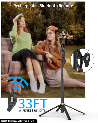 71" Phone Stand Selfie Stick,Cell Phone Tripod with Wireless Remote, iPhone Quadpod Stand,Selfie Stick Tripod for iPhone Compatible with All Cell Phones,Camera - size: 71" Selfie Stick with Wireless Remote