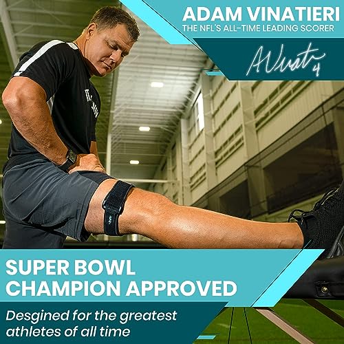 Vive IT Band Strap - Iliotibial Band Compression Wrap - Outside of Knee Pain, Hip, Thigh & ITB Syndrome Support - Neoprene Brace for Running and Exercise - Athletic Stabilizer for Men, Women - style: Single