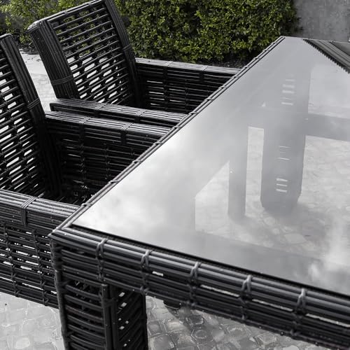 Dulles Glass 30" Square Glass Table Top, 1/4" Thick Clear Tempered Replacement Glass, Flat Polished Edge & Eased Corners for Coffee, Dining, Patio Tables & Furniture Protection - size: 30 inch, style: 1/4" thick - Flat Polished - Eased Corners
