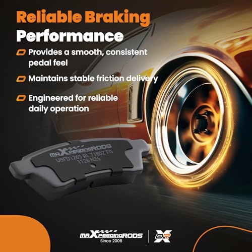 maXpeedingrods D1100 P-1100 Front Rear Brake Pad Set for Nissan Frontier 2005-2019, Xterra 2005-2015, for Suzuki Equator 2009-2012 P1100 - size: D1100&P-1100