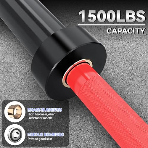 Barbell for Home Gym, 500LB to 1500LB Capacity with Copper Sleeves, for Weightlifting & Powerlifting (Multiple Sizes: 4FT Short b-Ar, 47" EZ Curl b-Ar, 7FT Power b-Ar)