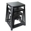 Plyometric Platform Box 12/18/20/24 Inch Fitness Exercise Jump Box Step for Fitting, Plyometric Box Jumping Exercise Training - color: Black set of 4