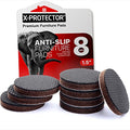 Non Slip Furniture Pads X-Protector - 8 PCS 1 1/2” - Furniture Grippers | Premium Self-Adhesive Rubber Feet for Furniture - Keep Furniture in Place! - Anti Slip Furniture Pads - size: 1.5 inch 8 Round