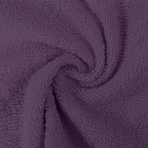 Utopia Towels 12 Pack Premium Wash Cloths Set, 12 by 12 Inches, 100% Cotton Ring Spun, Highly Absorbent and Soft Feel Essential Washcloths for Bathroom, Spa, Gym, and Face, Plum - color: Plum, size: 12 Wash Cloths