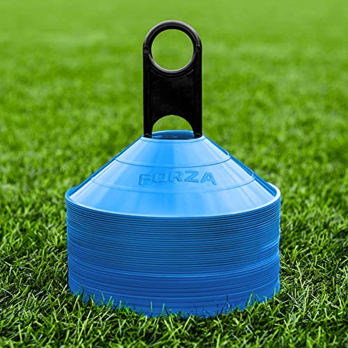 FORZA Multi-Sport Training Marker Cones | Pack of 50 or 1000 Soccer Cones in 8 Vibrant Colors - Durable Construction, Portability and Convenient Storage with Holder - color: Sky Blue, size: Pack of 1000