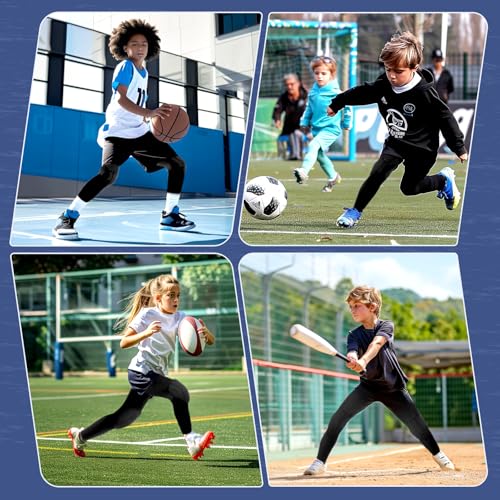Newbyinn Knee Pad for Kid Youth 1 Pair, Black Padded Knee Leg Compression Sleeve for Basketball Football Volleyball Soccer Sport Boy Girl - size: Small