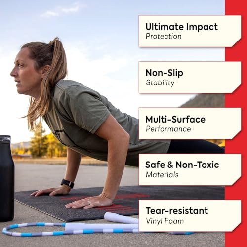 Elite Jumps Jump Rope Mat, Non-Slip Fitness Mat | Large-format mat for home workouts. Non-slip base. Suitable for all floor surfaces. - size: Standard