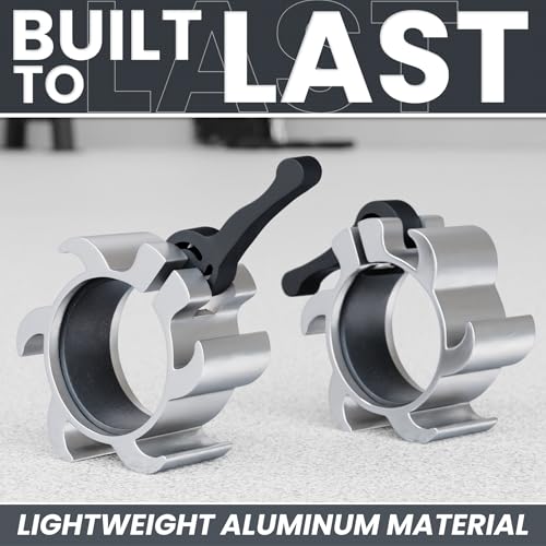 Synergee Aluminum Barbell Collars – 2" Olympic Locking Clamps - color: Silver