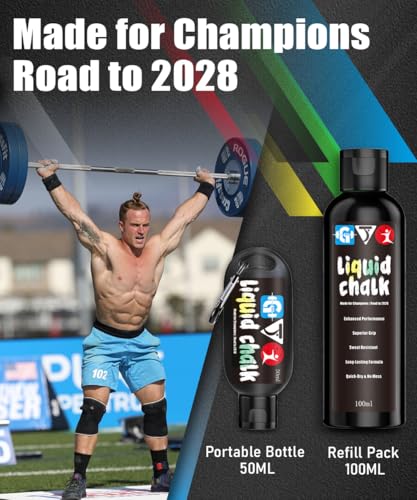 Liquid Chalk Mess-Free Gym Chalk 7’s Quick-Drying for Weightlifting, Gymnastics, Rock Climbing, Pole Dancing Sweat Resistant and Long Lasting for Stronger Hand - style: 1*1.69OZ+2*3.38OZ