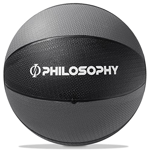 Philosophy Gym Medicine Ball - Weighted Fitness Non-Slip Ball - style: 20 LB