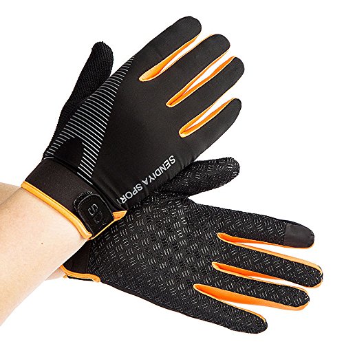 YHT Workout Gloves, Full Palm Protection & Extra Grip, Gym Fishing Fencing Gloves for Weight Lifting, Training, Fitness, Exercise (Men & Women) - color: Orange, size: X-Large