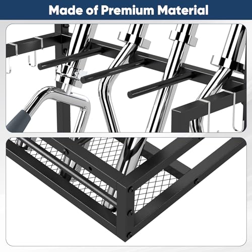 Weight Bar Rack, Can Hold Multiple Weighted Barbells | Workout bar holder for full body workout, 22.8"W x 18.1"D x 35.4"H