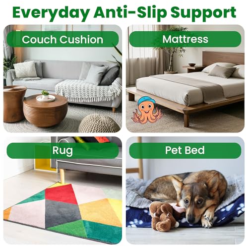 ECOHomes Couch Cushion Grip Pad, Couch Cushion Non Slip Pads Keep Sofa Cushions from Sliding - Anti Slip Sofa & Patio Grips Mattress Gripper Stopper Stop Slide & Sliding, Futon Standard, 24" by 60" - size: Futon Standard (24" By 60")