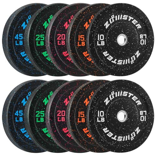 2-inch Bumper Weight Plate Olympic Plate Hi-Temp Bumper Weight Plate with Steel Insert Strength Training Weight Lifting Plate-ODOR-FREE | NOISE-REDUCING | ABSORB IMPACT - size: 230LB Bumper Weight Plate Set