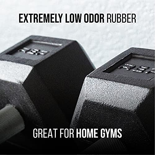 Rep 5-50 lb Rubber Hex Dumbbell Set, Low Odor