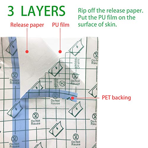 Flatoedu Tattoo Aftercare Bandage Roll 8"x 8 Yard - Waterproof Transparent Film for Tattoo Initial Healing and Skin Repair Adhesive Tattoo Supply Wrap - size: 8 x 288in