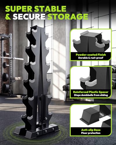 HANDBODE A-Frame Dumbbell Rack | Heavy Duty Weight Stand for Dumbbells, Space-Saving Metal Storage Organizer, Sturdy Dumbbell Holder for Home Gym