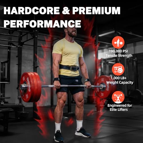 Olympic Barbell Bar Series, 2 Inch Weightlifting Bars, 4FT 6FT 7FT Straight & EZ Curl Options, 190K PSI Steel, Diamond Knurling, Smooth Rotation for Home & Gym Strength Training - color: 4FT Straight