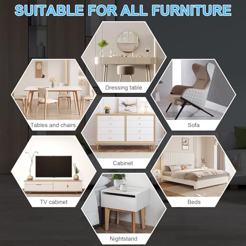 New Upgrade Furniture Movers Sliders: Multi-Surface Furniture Sliders | 5.8*4.3" Moving Sliders with Groove - Oval 8PCS Moving Pads and 8 Hardwood Socks - Protect Floor and Easily Move Furniture - size: 5.8*4.3in Oval 8+8Pack