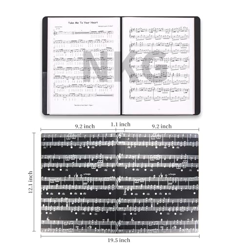 Music Folder Sheet Music Folders Binder Music Choral Storage Holder Band Folder (Staff Notation, 1p) - size: 1 Pack