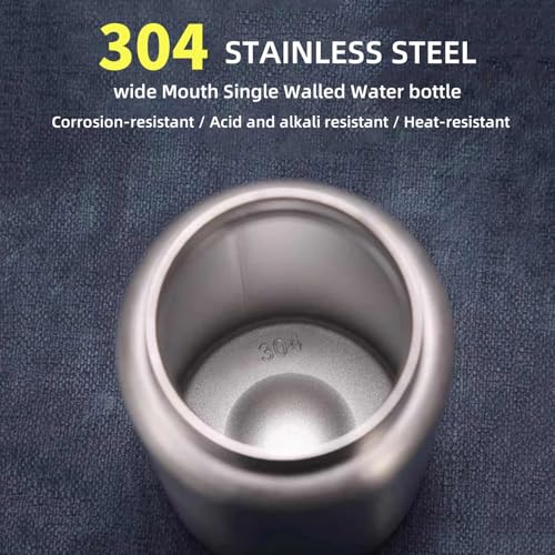 CDJ 20oz Uninsulated Single Wall Stainless Steel Water Bottle, Reusable Metal Water Bottle for Sports, Leakproof and Durable, Perfect for Hiking, Gym, Picnics, and Outdoor Activities - size: 20 Ounces