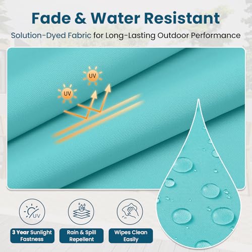 Tufted Bench Cushions for Outdoor Furniture, 48" x 18" Porch Swing Cushions Filled with Foam, Overstuffed Patio Cushions for Bench Loveseat with 2-3 Seats,Thick and Water Resistant, Teal - color: Teal, size: 48" x 18" x 5"