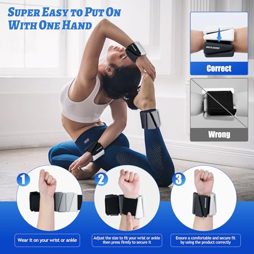 BECOJADDE Ankle Weights for Women Wrist Weights Set of 2 (1 lb/2 lb Each) Adjustable Arm Leg Weight for Womens Men Suitable for Walking Swimming Running Pilates Yoga Gym - color: Gradient Black, size: 4lb Pair (2lb Each)
